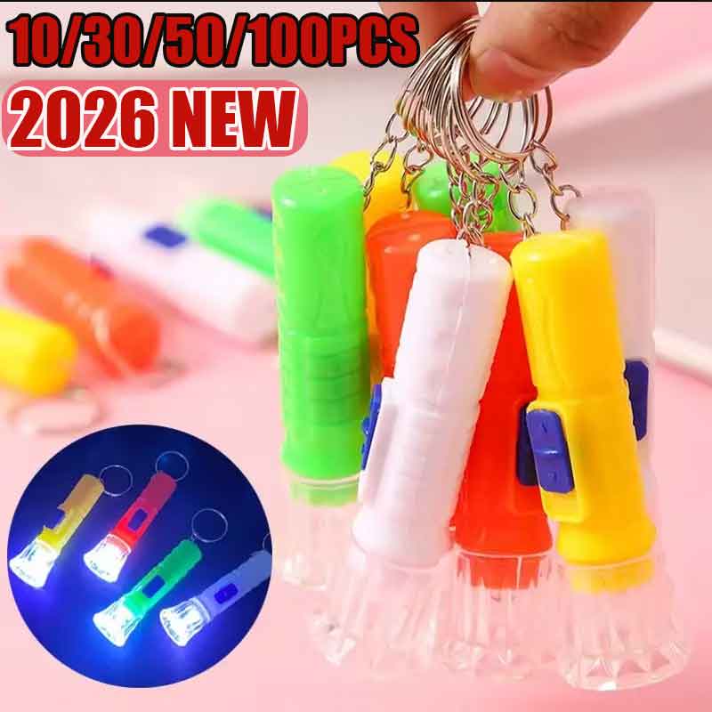 Party Games Children - 10/30/50/100PCS 어린이를위한 미니 어린이 LED 손전등