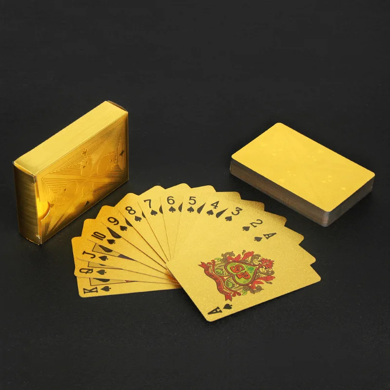 골드 호일 해골 포커 카드, 방수 PVC 플라스틱 매직 - Party Games Using Cards 리뷰 및 가격