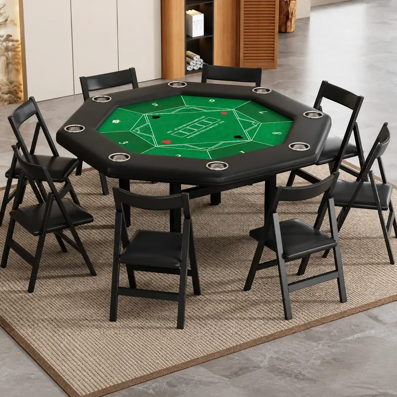 접이식 팔각형 포커 테이블 휴대용 텍사스 홀덤 칩 게임 - Party Games Using Cards 리뷰 및 가격